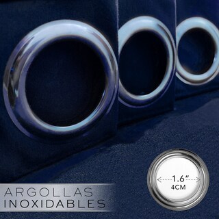 Foto 3 | Cortina Blackout En 2 Paneles 280x220cm Premium Quality Azul