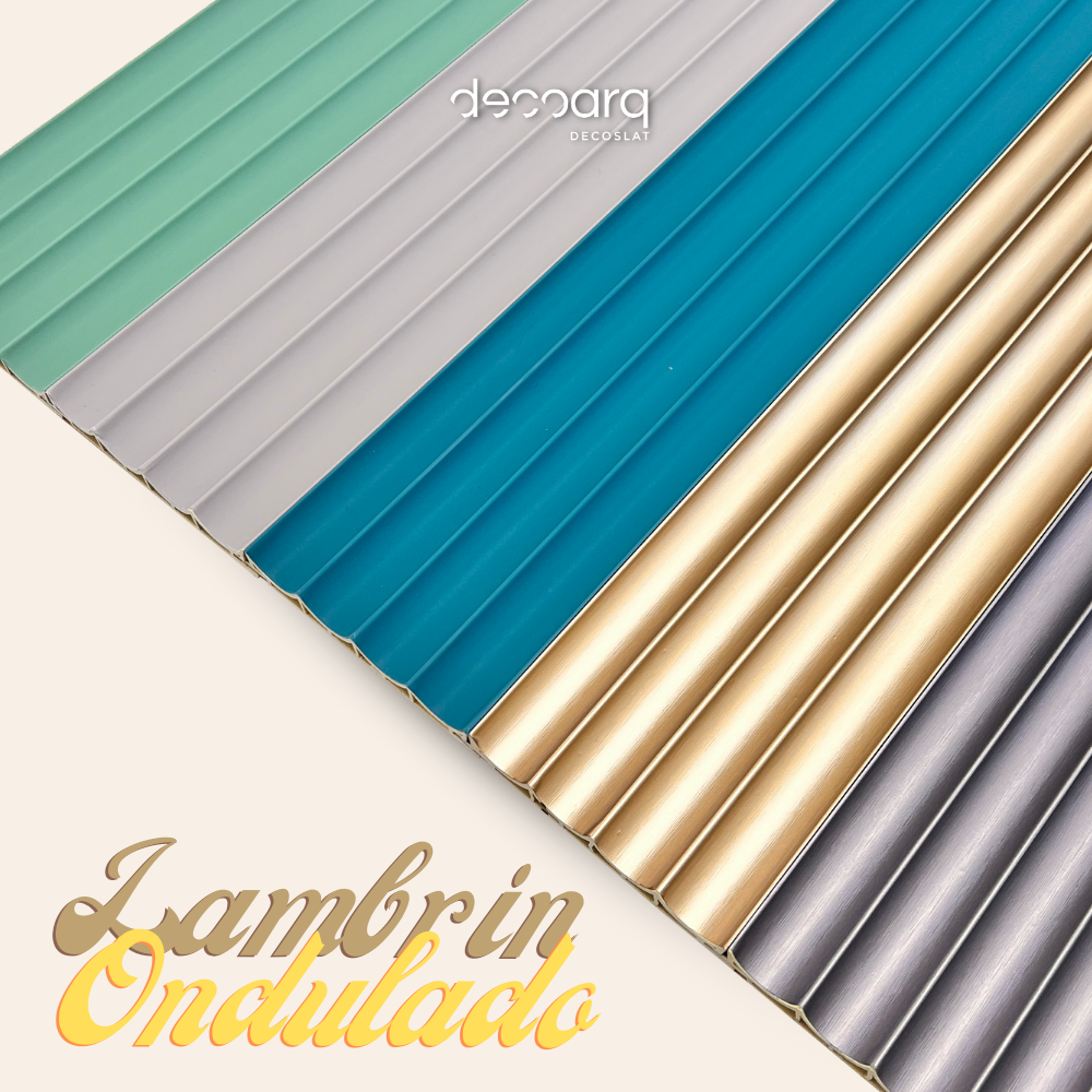 Foto 4 | Lambrin Ondulado Blue Berry Decorativo Wpc Tipo Madera Para Muro
