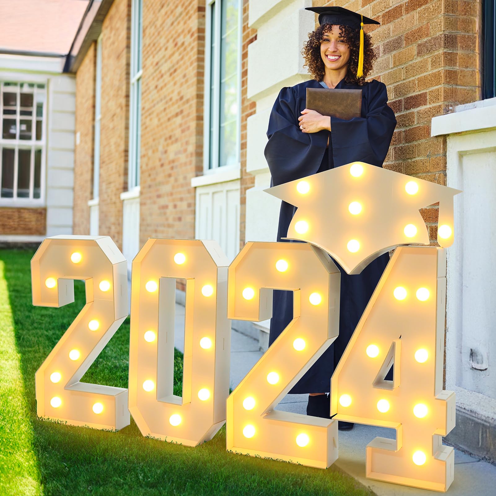 Foto 7 pulgar | Decoraciones De Graduación Con Números De Marquesina Zpisf De 70 Cm, Grandes, Precortados, 2024 - Venta Internacional.