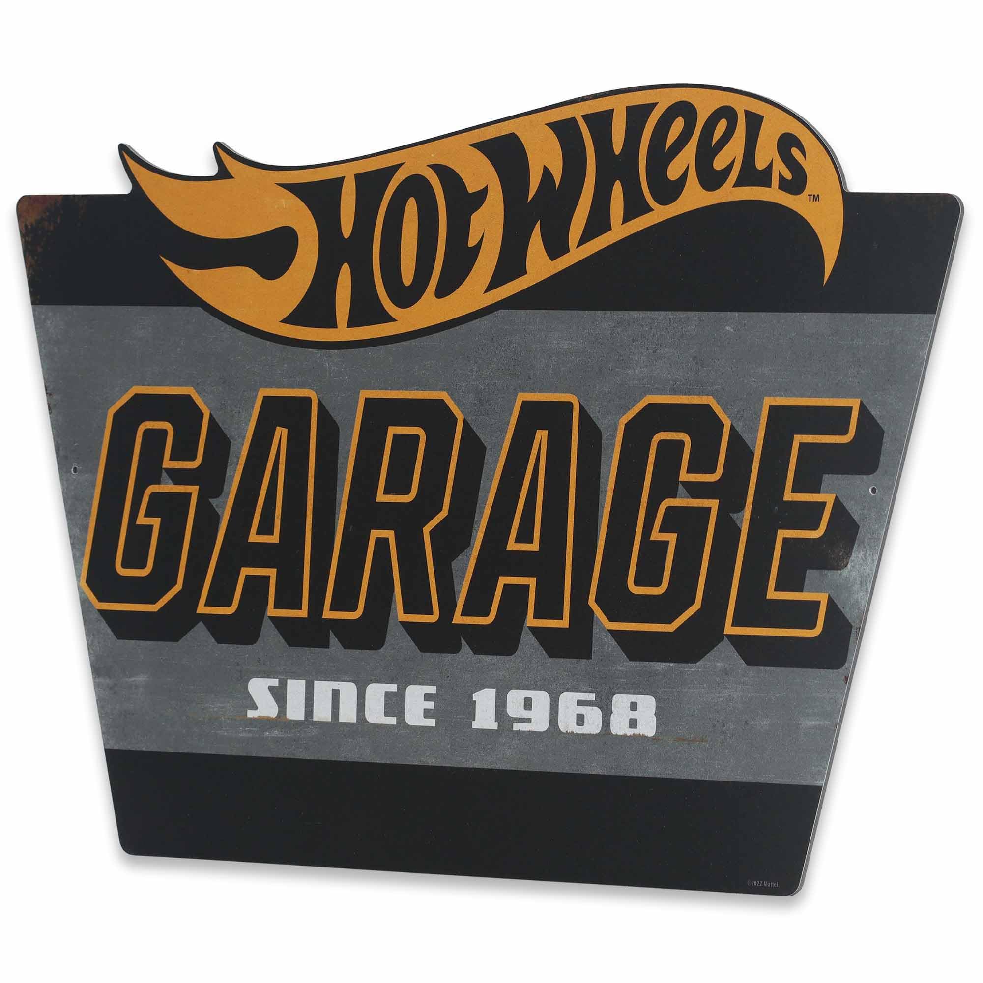Foto 3 pulgar | Letrero Metálico Vintage De Hot Wheels Garage Mattel Open Road Brands - Venta Internacional.