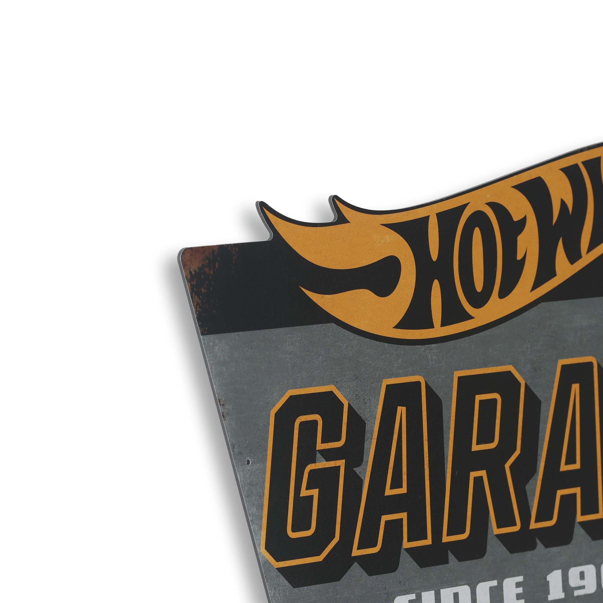 Foto 5 pulgar | Letrero Metálico Vintage De Hot Wheels Garage Mattel Open Road Brands - Venta Internacional.