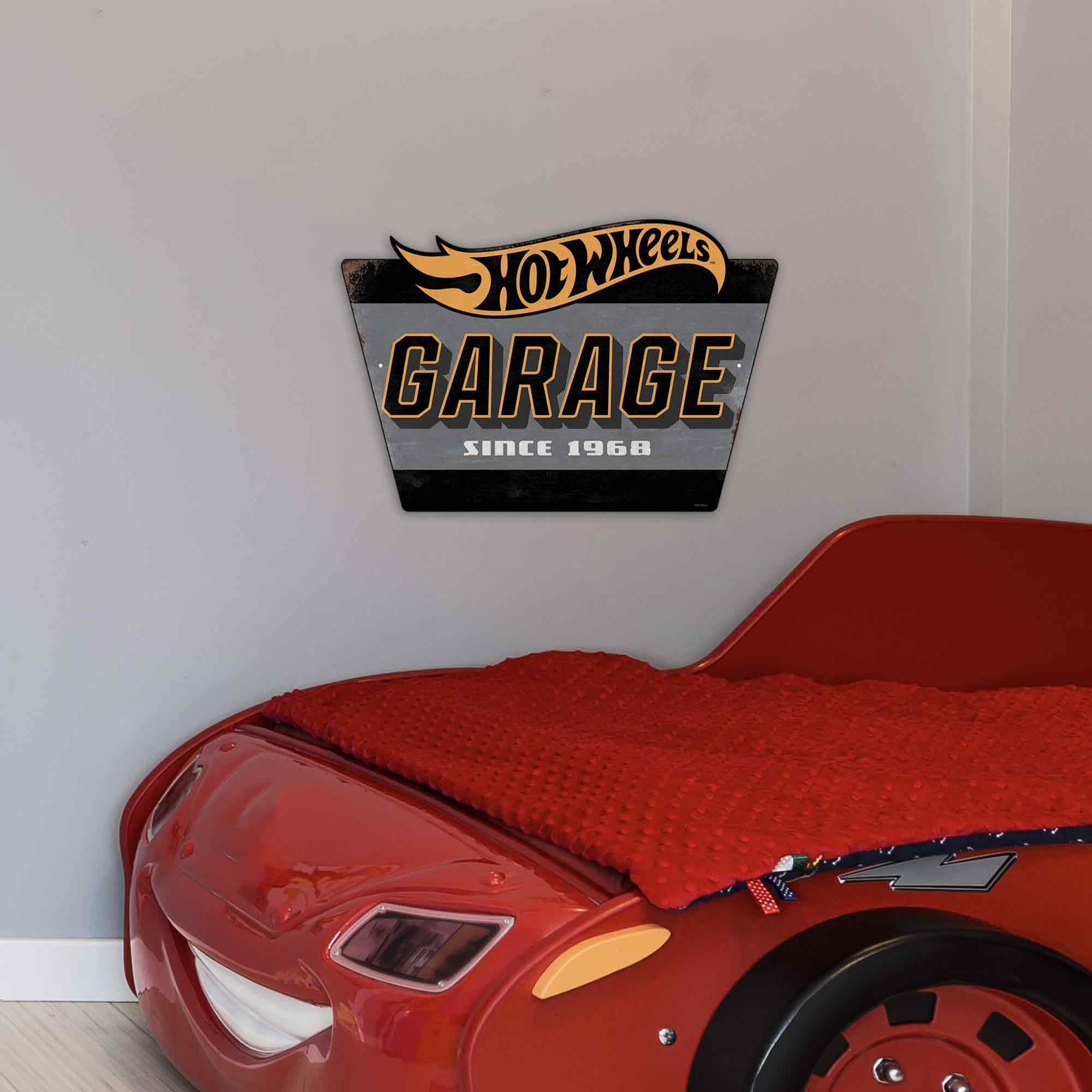 Foto 6 pulgar | Letrero Metálico Vintage De Hot Wheels Garage Mattel Open Road Brands - Venta Internacional.