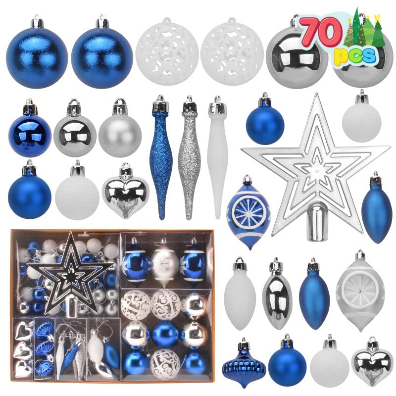 Juego De Adornos Navideños Joiedomi, 70 Piezas, Con Adorno De Estrella, Azul - Venta Internacional.