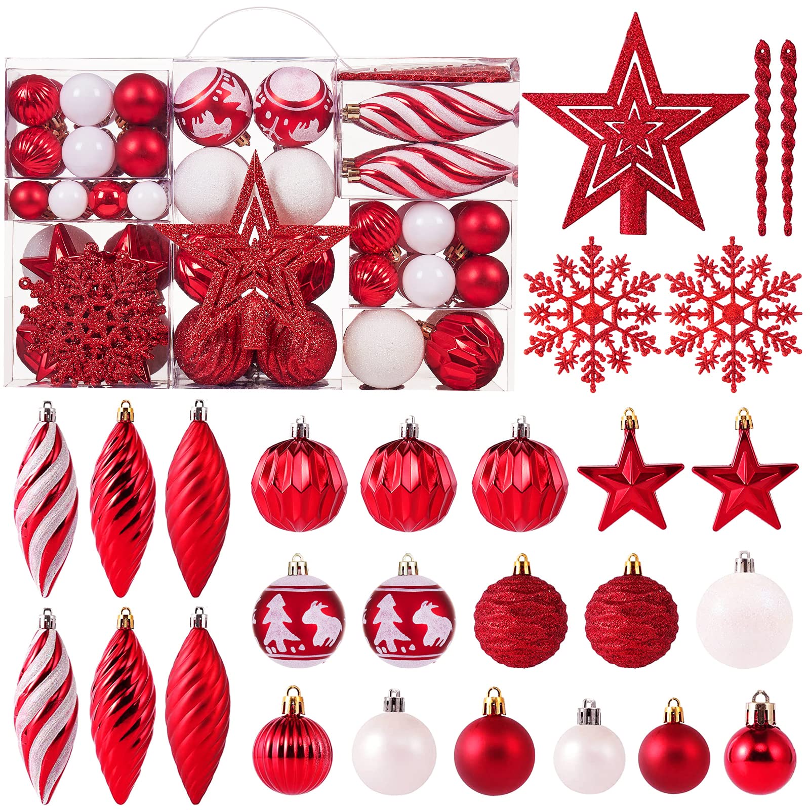 Foto 2 pulgar | Set De Adornos De Bolas Navideñas Wironlst 2023, 100 Unidades - Venta Internacional.