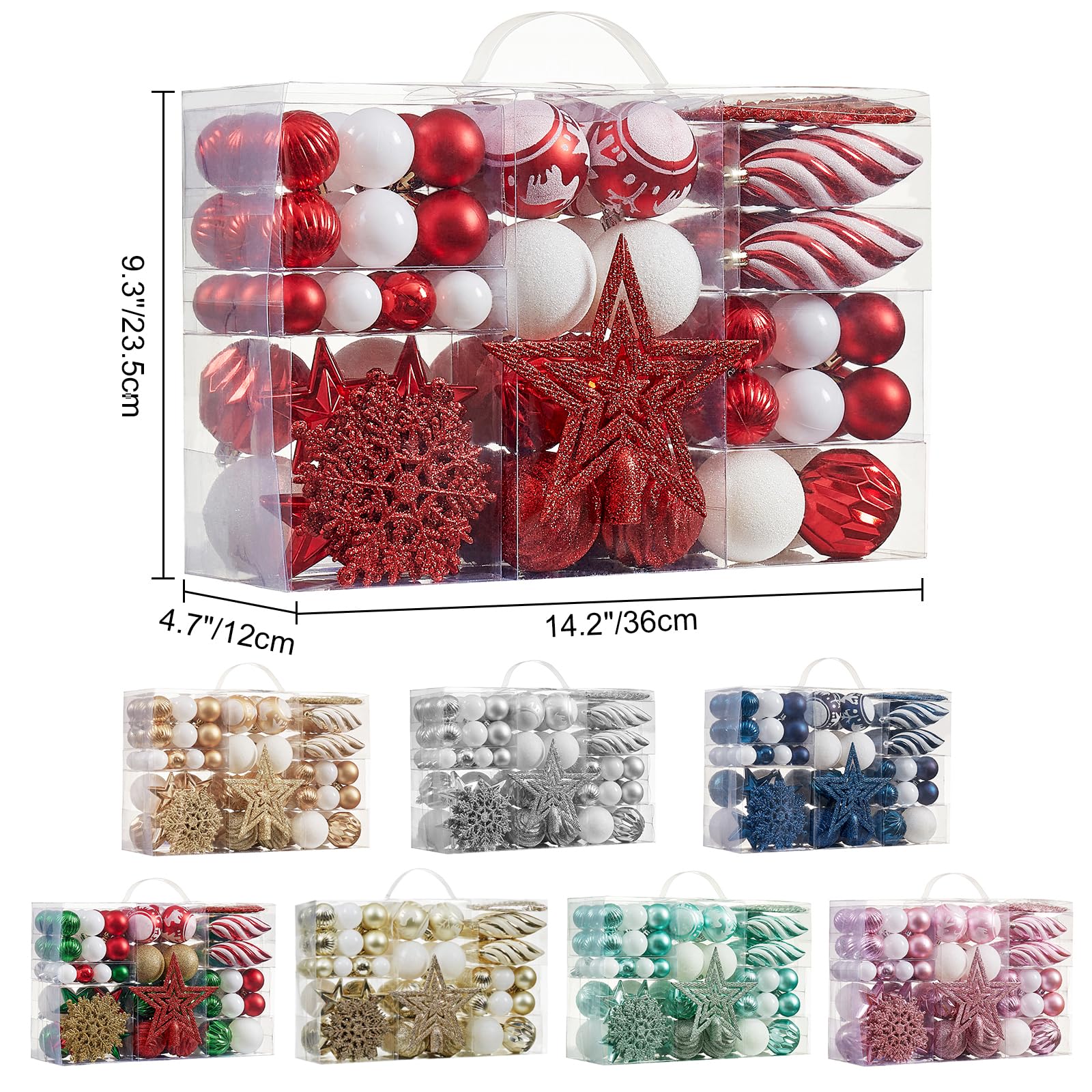 Foto 8 pulgar | Set De Adornos De Bolas Navideñas Wironlst 2023, 100 Unidades - Venta Internacional.