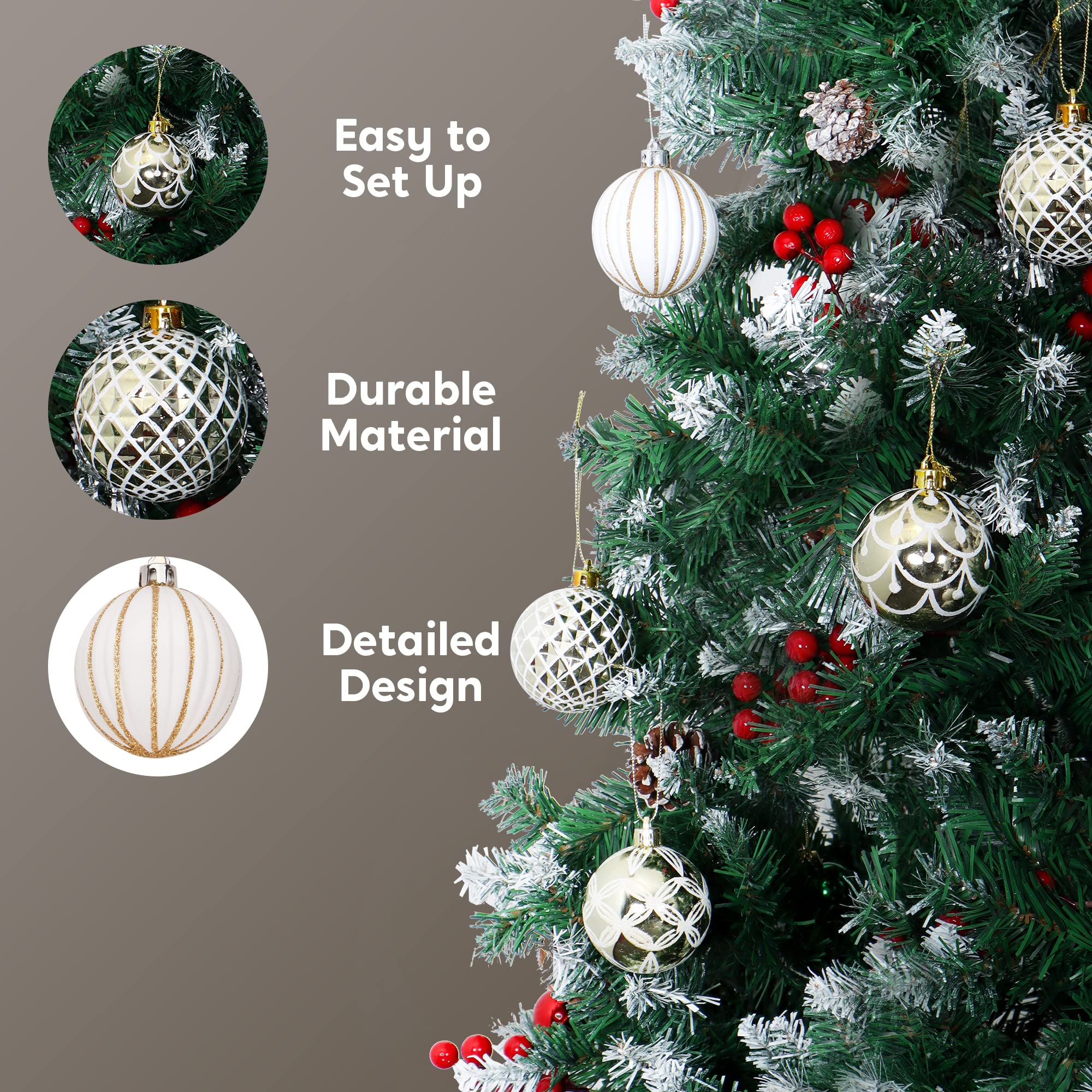Foto 5 pulgar | Adornos Navideños Joyin, 30 Unidades, 6 Cm, Varios Diseños - Venta Internacional.