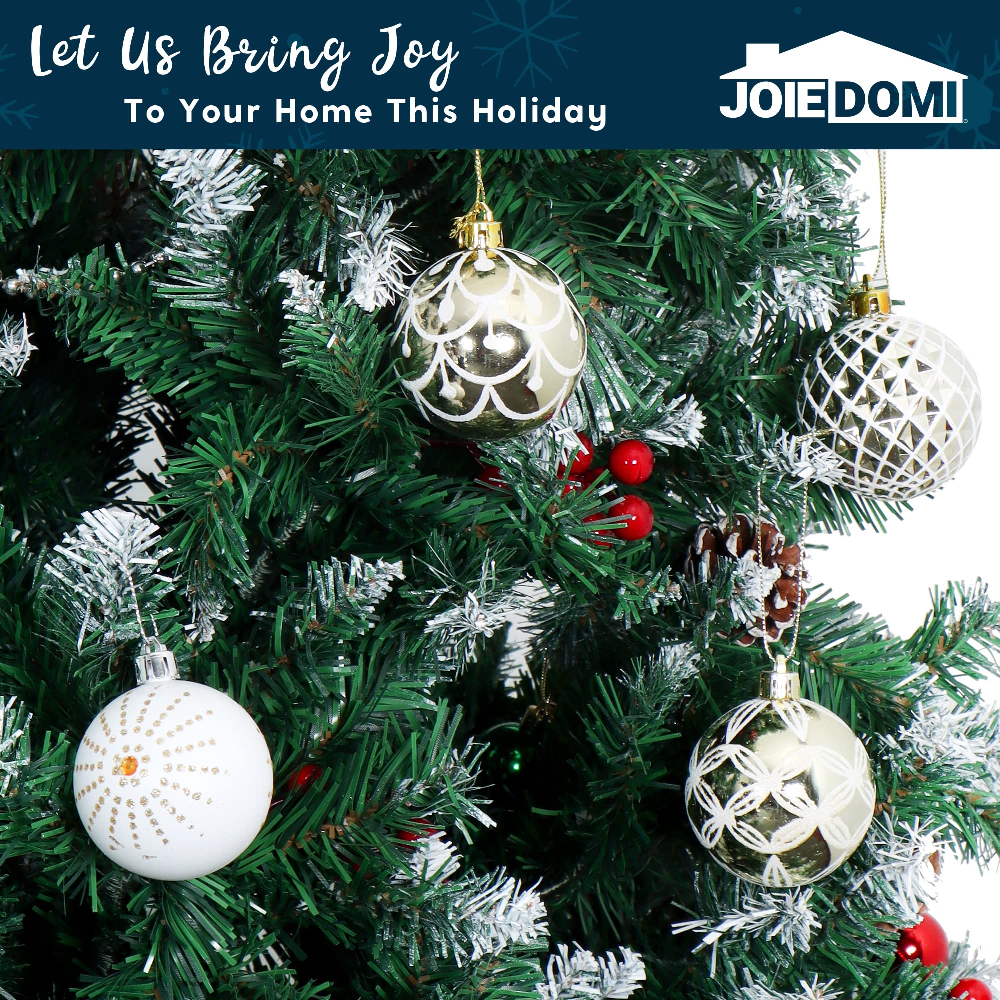 Foto 5 | Adornos Navideños Joyin, 30 Unidades, 6 Cm, Varios Diseños - Venta Internacional.