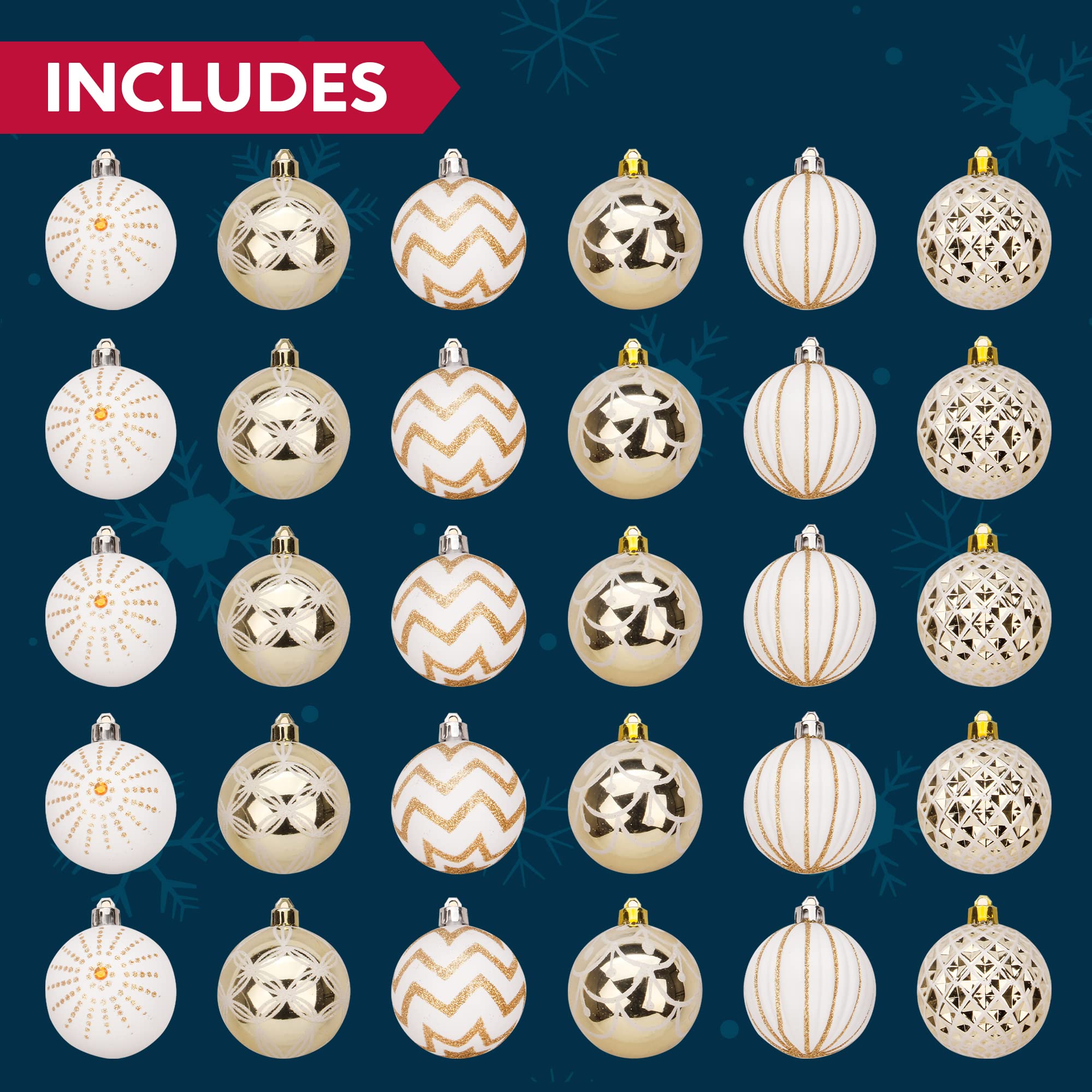 Foto 7 pulgar | Adornos Navideños Joyin, 30 Unidades, 6 Cm, Varios Diseños - Venta Internacional.