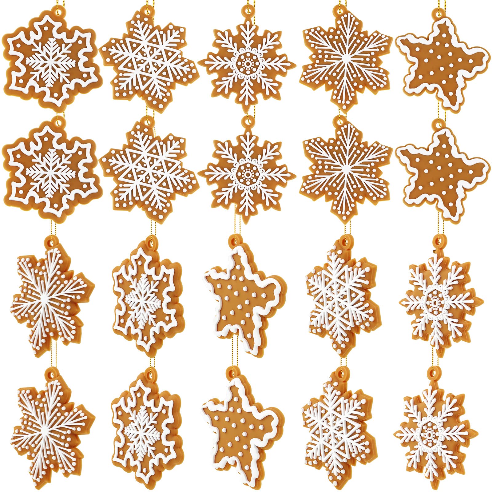 Foto 2 pulgar | Adornos Navideños Sotiff Gingerbread Snowflake X20 - Venta Internacional.