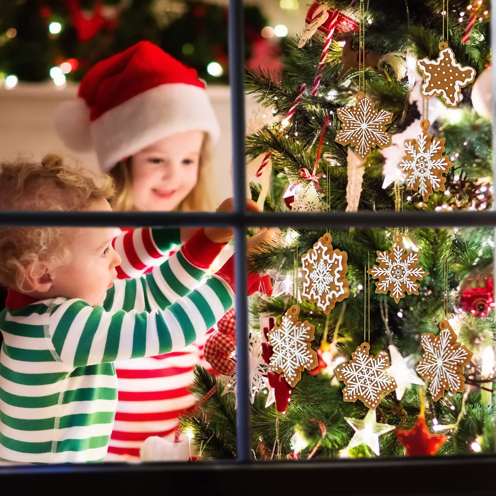 Foto 4 | Adornos Navideños Sotiff Gingerbread Snowflake X20 - Venta Internacional.