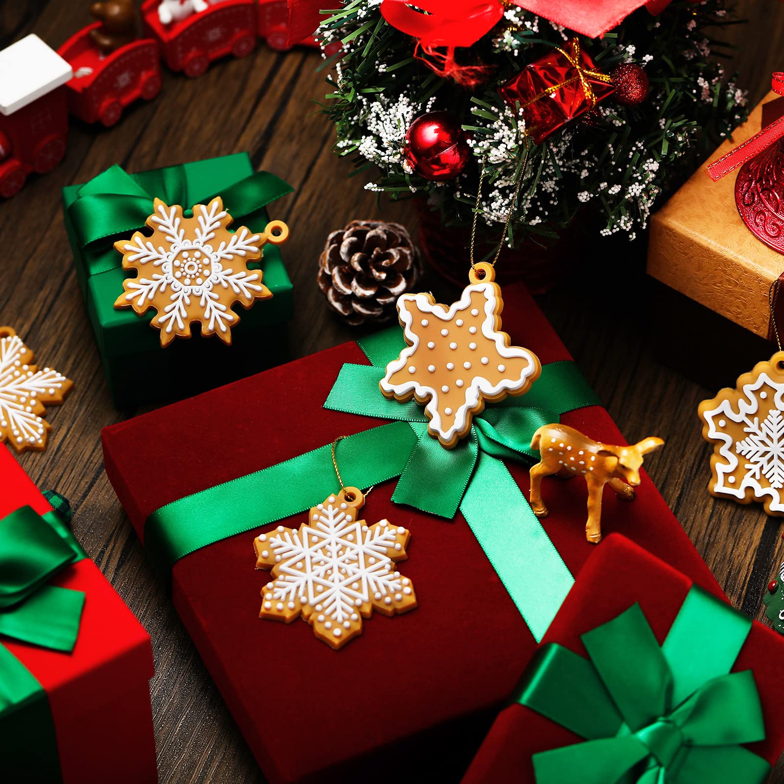 Foto 5 | Adornos Navideños Sotiff Gingerbread Snowflake X20 - Venta Internacional.