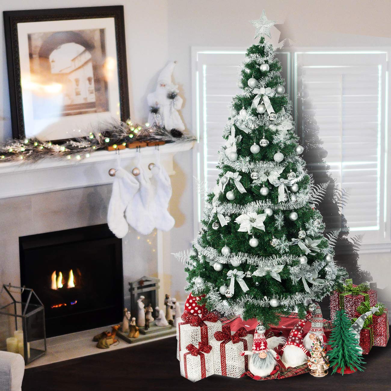 Foto 7 pulgar | Set De Adornos Para Árbol De Navidad Sunnyglade, 94 Unidades, Con Purpurina - Venta Internacional.