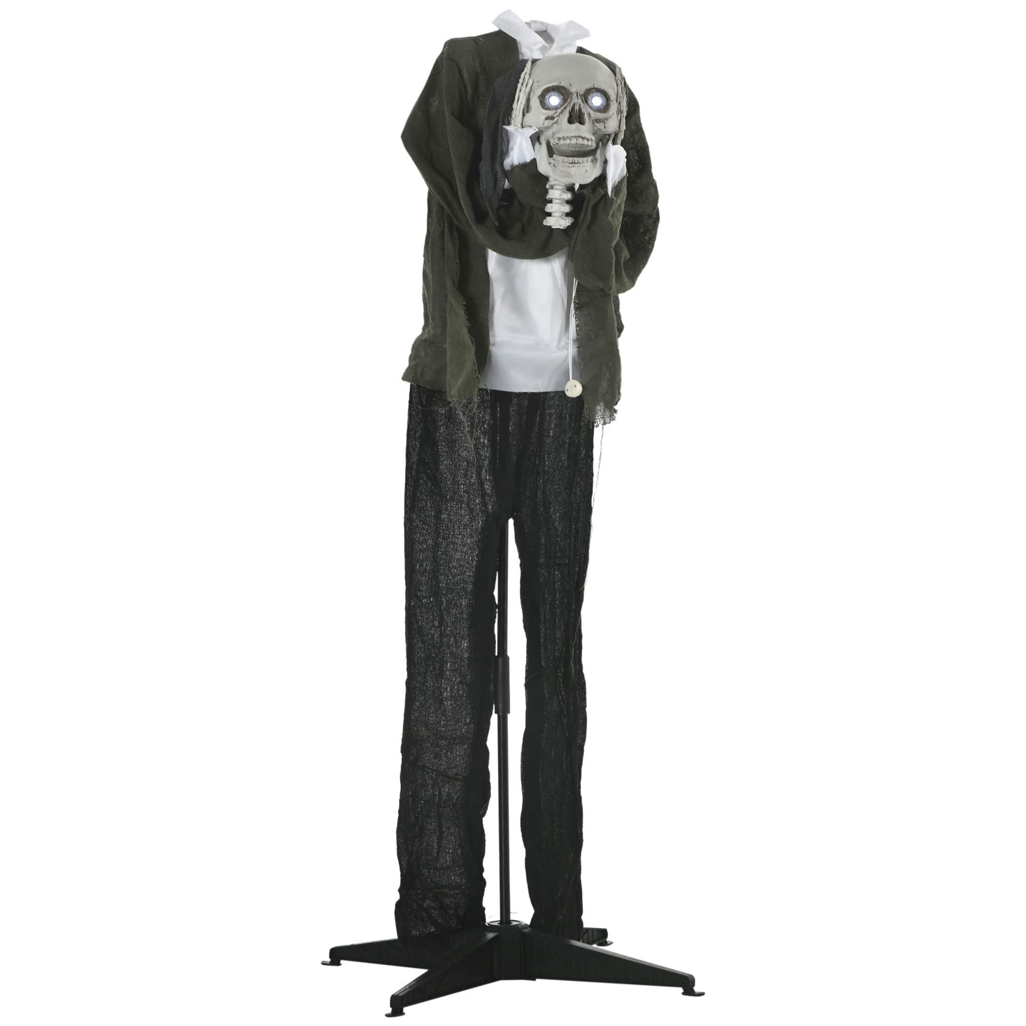 Esqueleto Colgante Outsunny Para Decoración De Halloween, Diseño De Fantasma, 57 Cm - Venta Internacional.