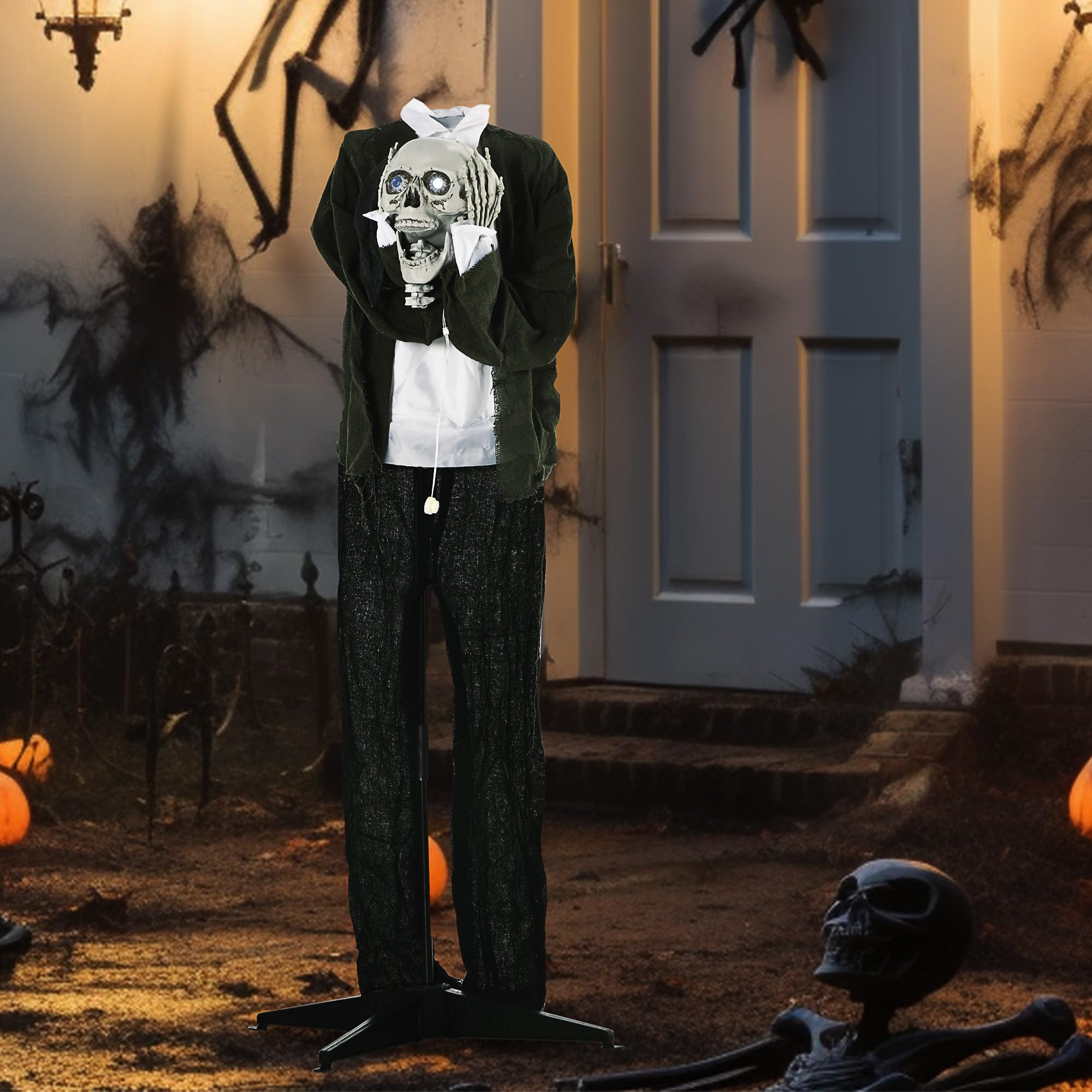 Foto 3 pulgar | Esqueleto Colgante Outsunny Para Decoración De Halloween, Diseño De Fantasma, 57 Cm - Venta Internacional.