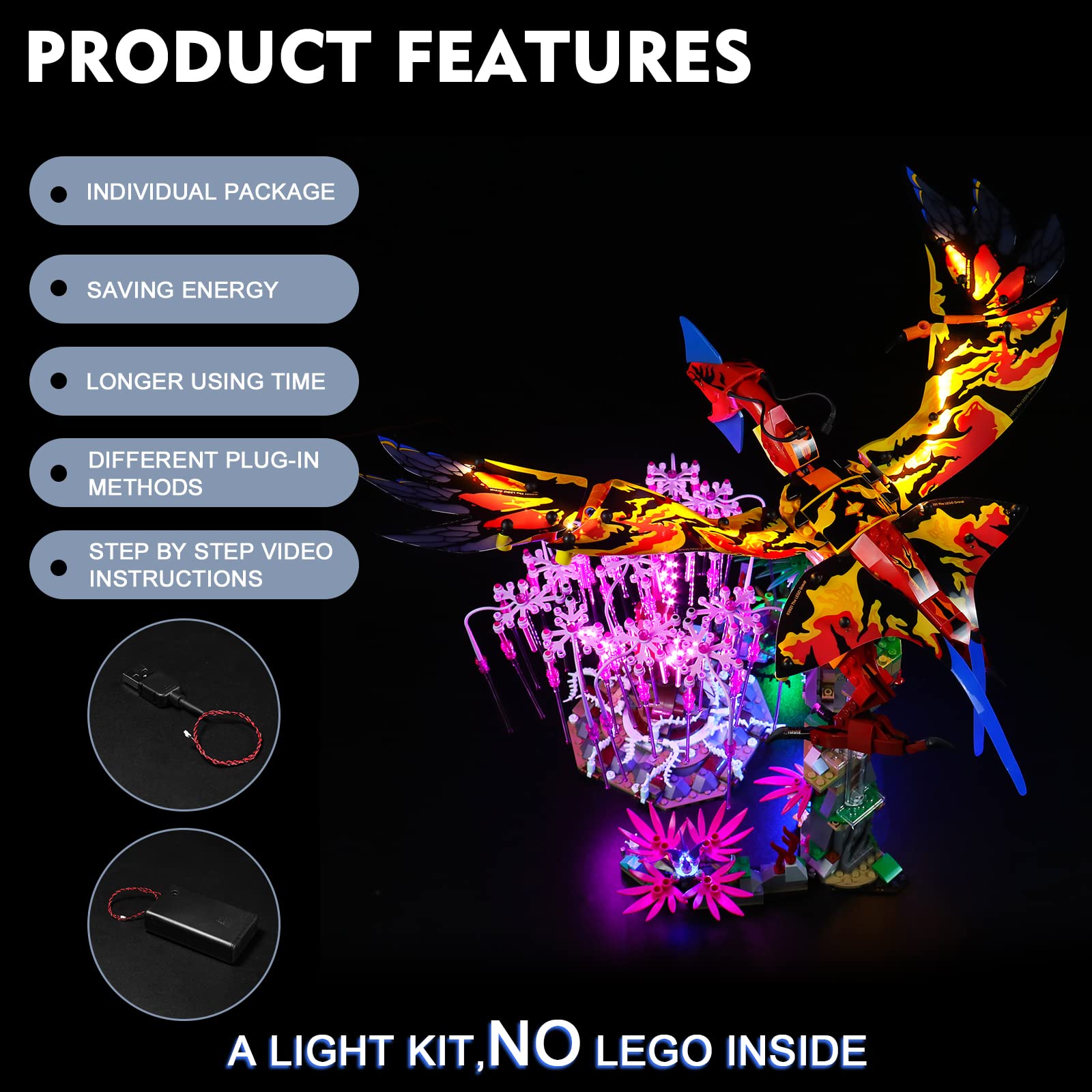 Foto 3 | Kit De Luces Led Brickbling Para Lego Avatar Toruk Makto & Tree - Venta Internacional.