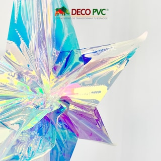 Foto 2 | Adorno Colgante De Estrella Iridiscente, 10pz De 60cm (estrella Acrílica)