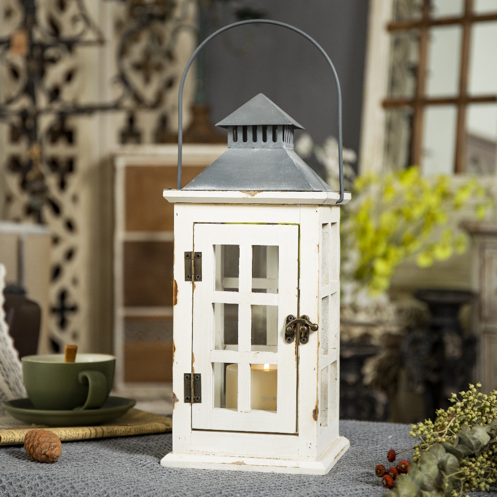 Foto 4 pulgar | Linterna Decorativa Zense Anastasia Cuadros Blancos Con Gris
