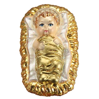 Foto 1 | Adorno Navideño Del Niño Jesús Del Viejo Mundo En Cristal De Pesebre - Venta Internacional.