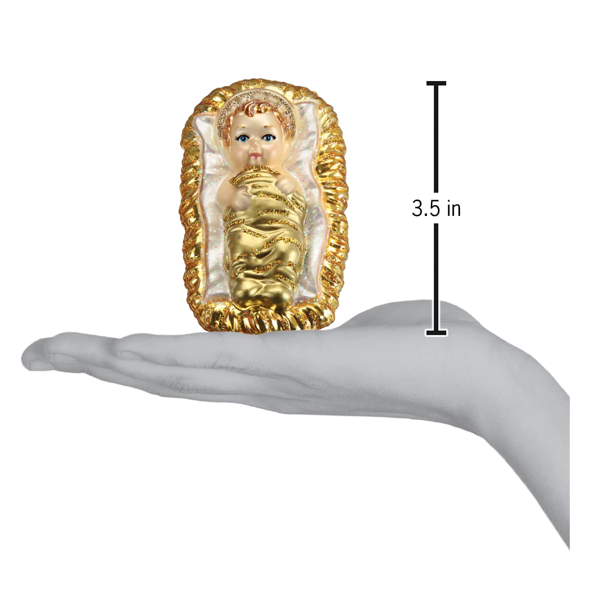 Foto 5 pulgar | Adorno Navideño Del Niño Jesús Del Viejo Mundo En Cristal De Pesebre - Venta Internacional.