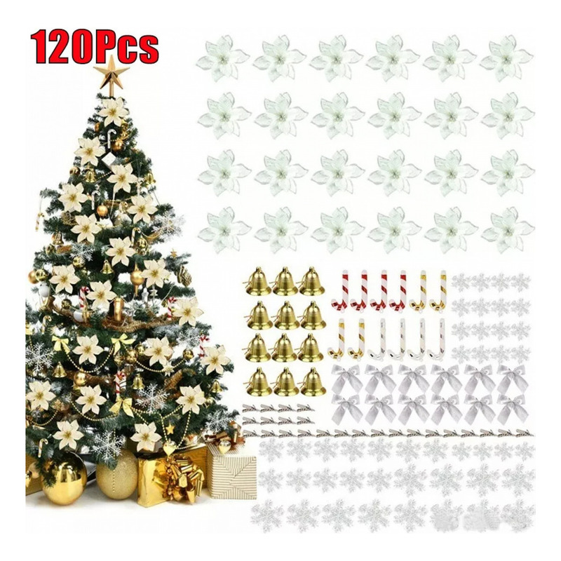 Foto 3 pulgar | Adornos Para Árbol De Navidad, 120 Piezas De Plástico Pvc - Venta Internacional.