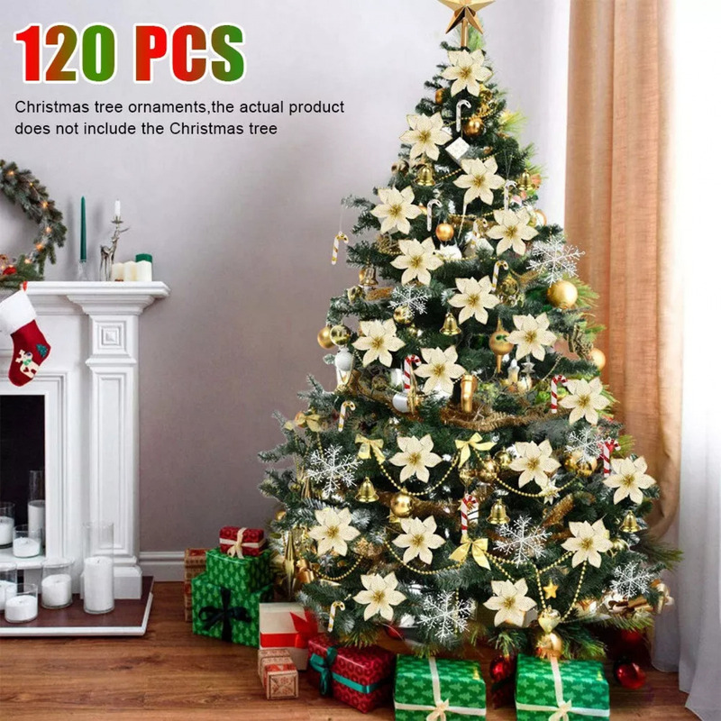 Foto 4 pulgar | Adornos Para Árbol De Navidad, 120 Piezas De Plástico Pvc - Venta Internacional.