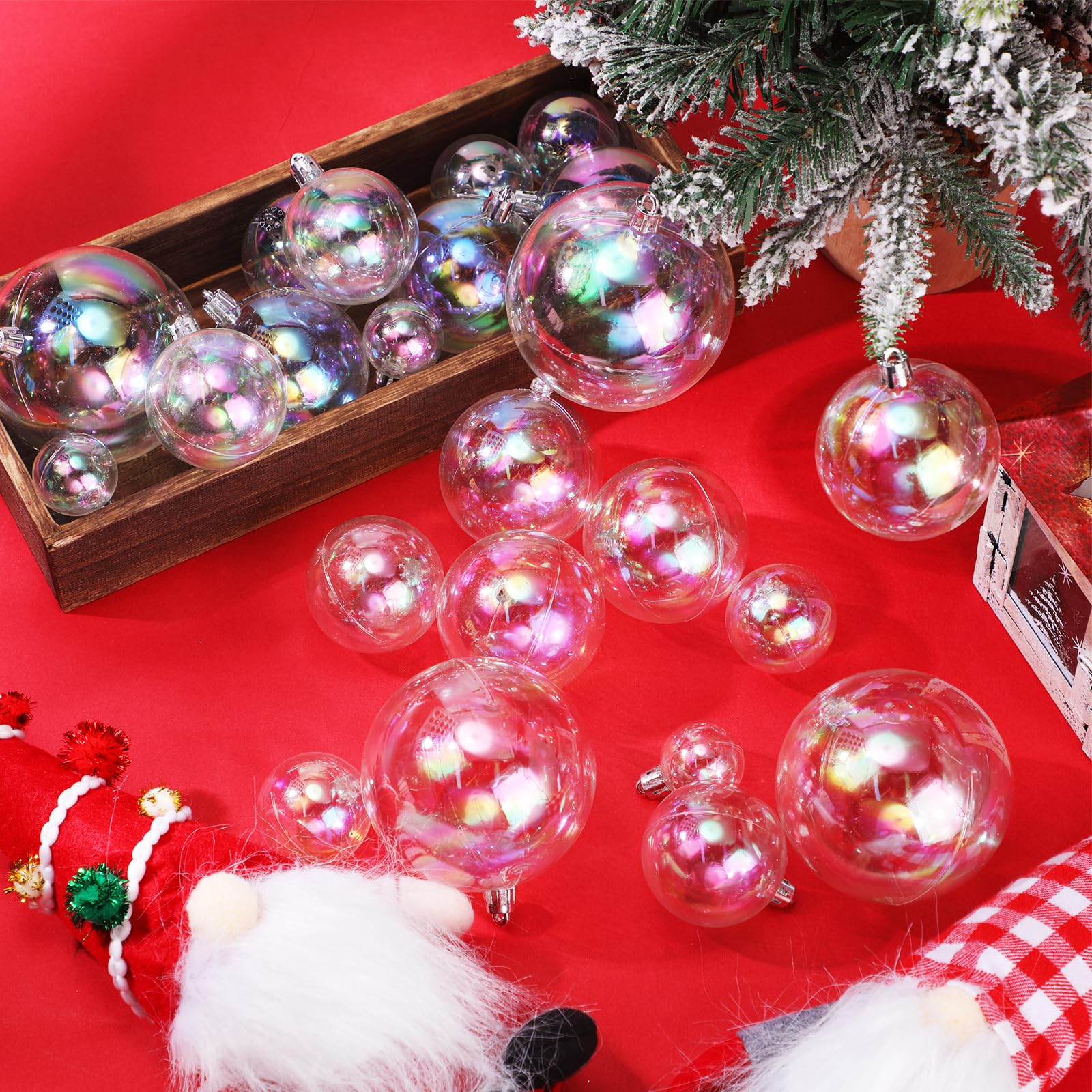 Foto 5 | Adornos Navideños Sappy Iridescent, 50 Unidades, Transparentes - Venta Internacional.
