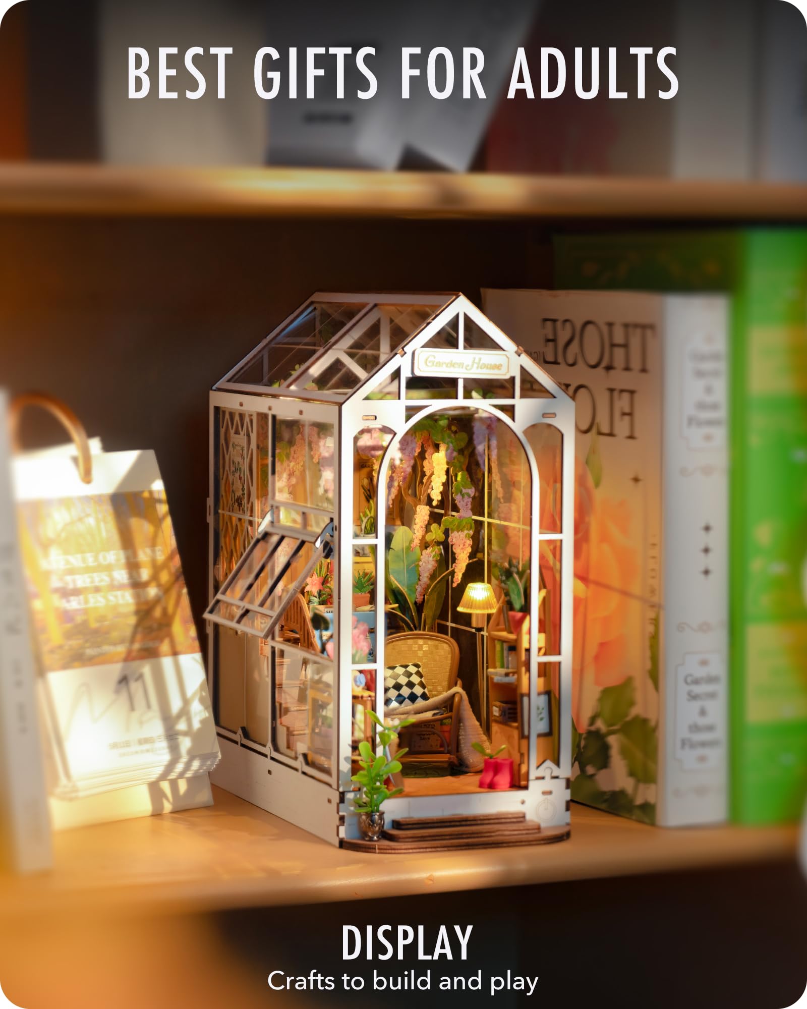 Foto 4 pulgar | Kit de Rincón para Libros de Bricolaje Rolife Garden House con Rompecabezas 3d de 176 Piezas - Venta Internacional