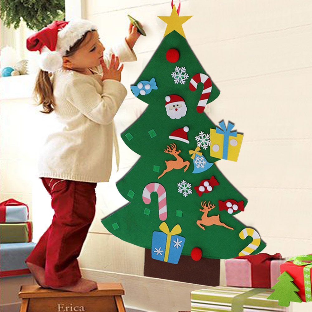 Foto 5 | Set de Árbol de Navidad De Fieltro Aerwo + 26 Adornos Desmontables - Venta Internacional