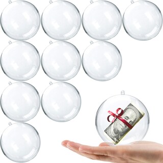Foto 1 | Adorno Navideño Jishi de Plástico Transparente 80 mm 10 Unidades - Venta Internacional