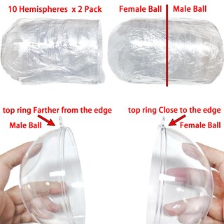 Foto 3 | Adorno Navideño Jishi de Plástico Transparente 80 mm 10 Unidades - Venta Internacional