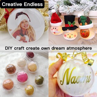 Foto 6 | Adorno Navideño Jishi de Plástico Transparente 80 mm 10 Unidades - Venta Internacional