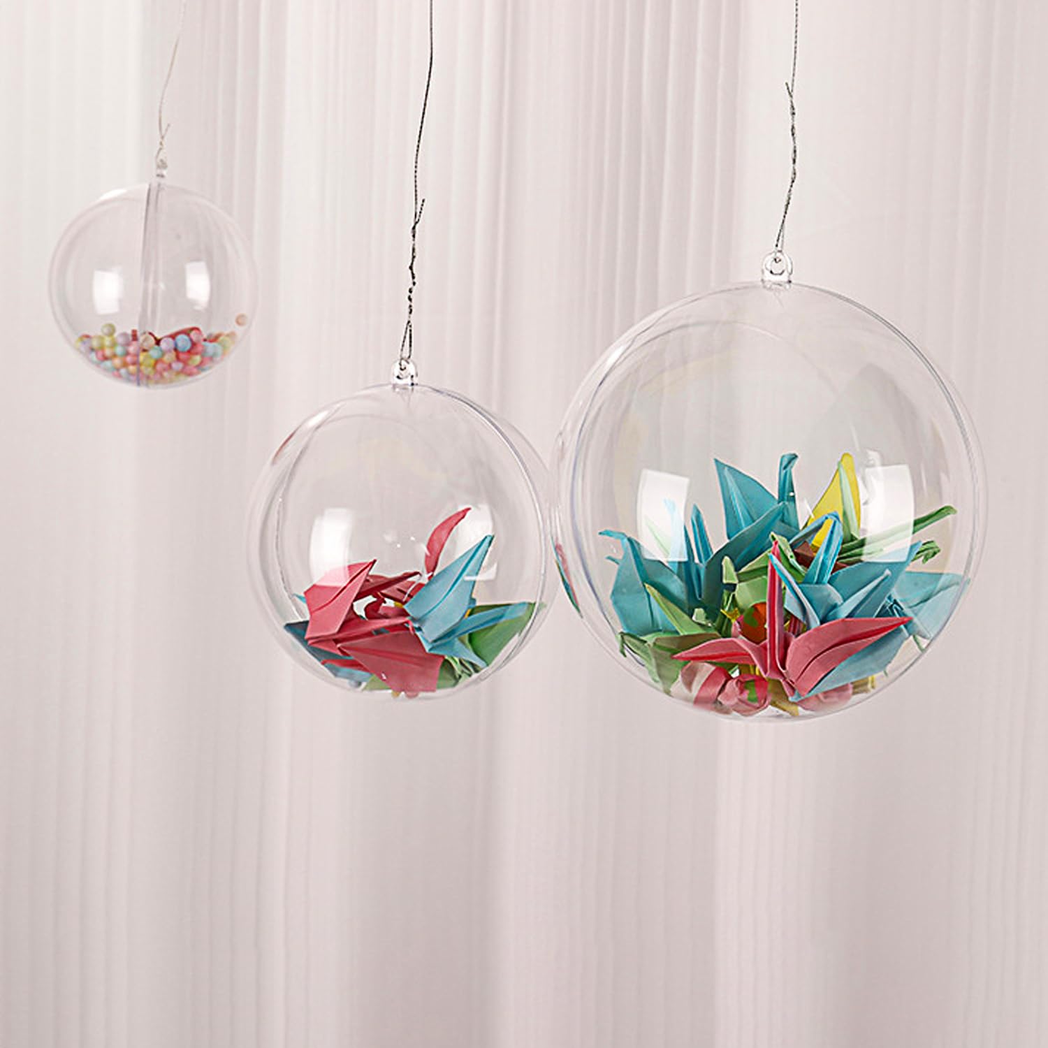 Foto 8 pulgar | Adorno Navideño Jishi de Plástico Transparente 80 mm 10 Unidades - Venta Internacional