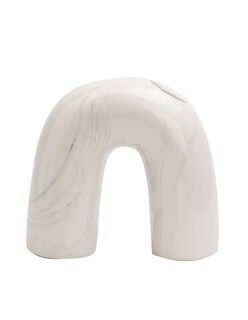 Foto 1 | Base Decorativa En Arco De Cerámica Color Blanco Y Negro