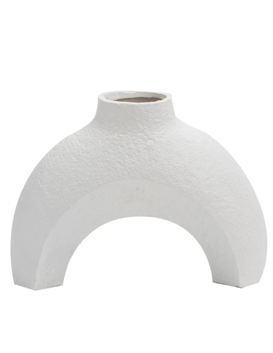 Base Decorativa Color Blanco De Forma Irregular