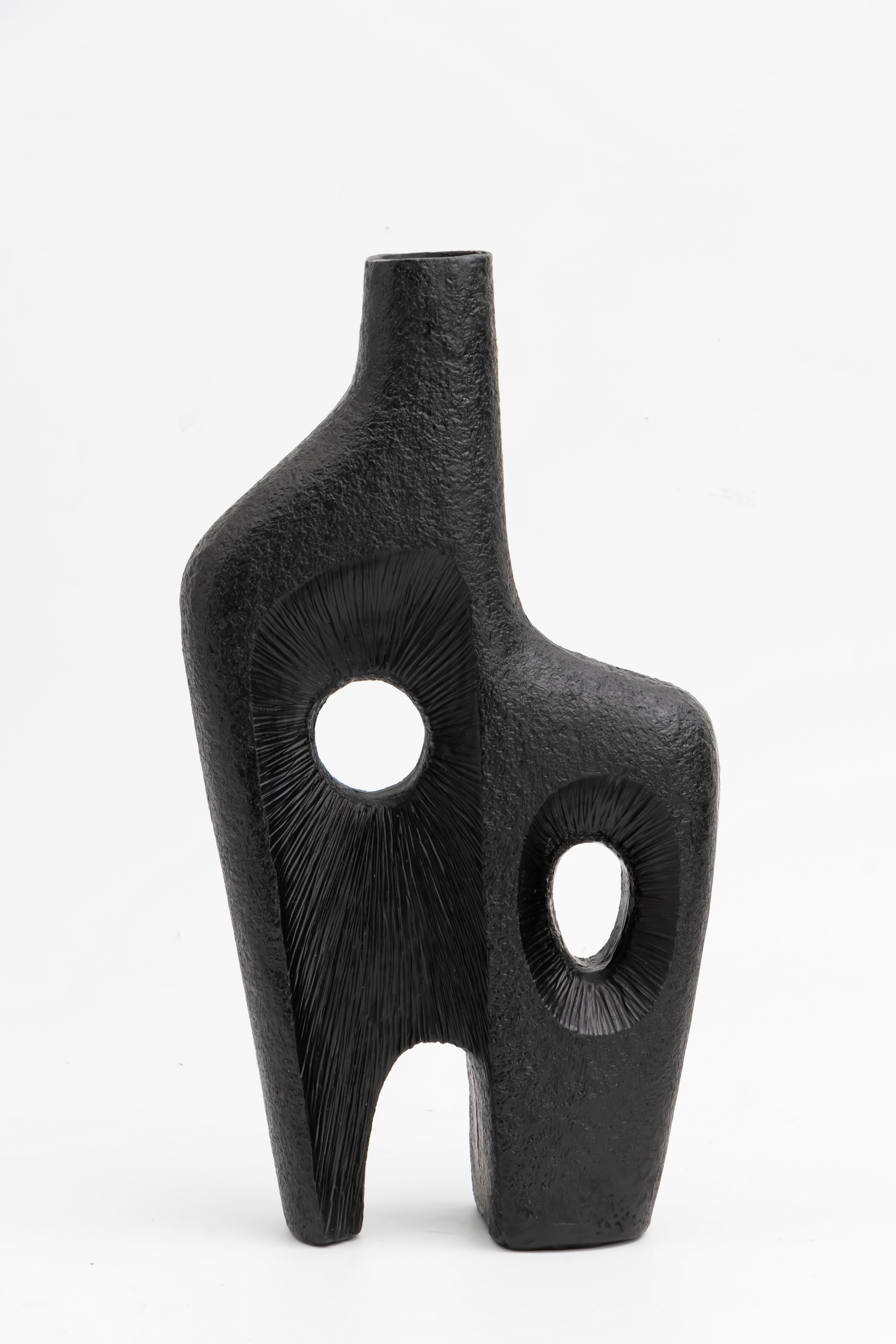 Base Decorativa Color Negro De Forma Irregular