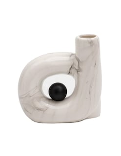 Foto 1 | Base Decorativa Irregular De Cerámica Color Blanco Y Negro