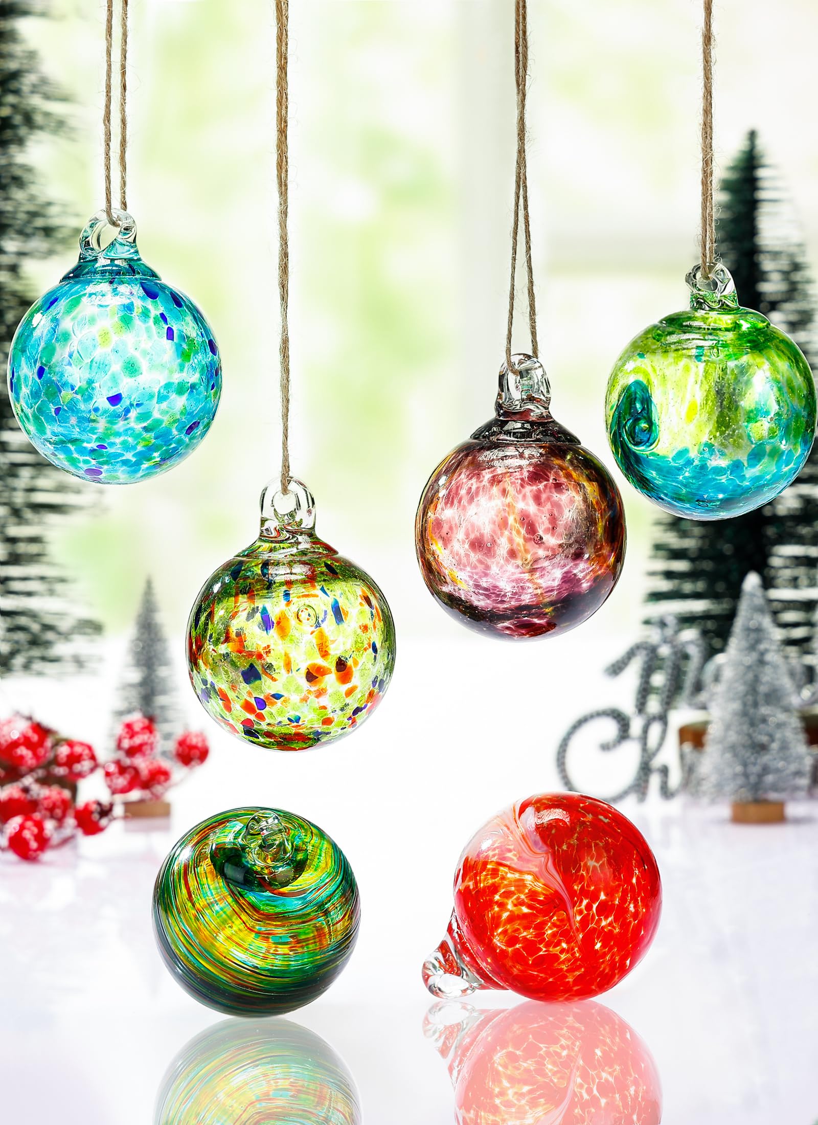 Foto 2 | Adornos Navideños De Cristal Brightown Vintage, 6 Paquetes - Venta Internacional.