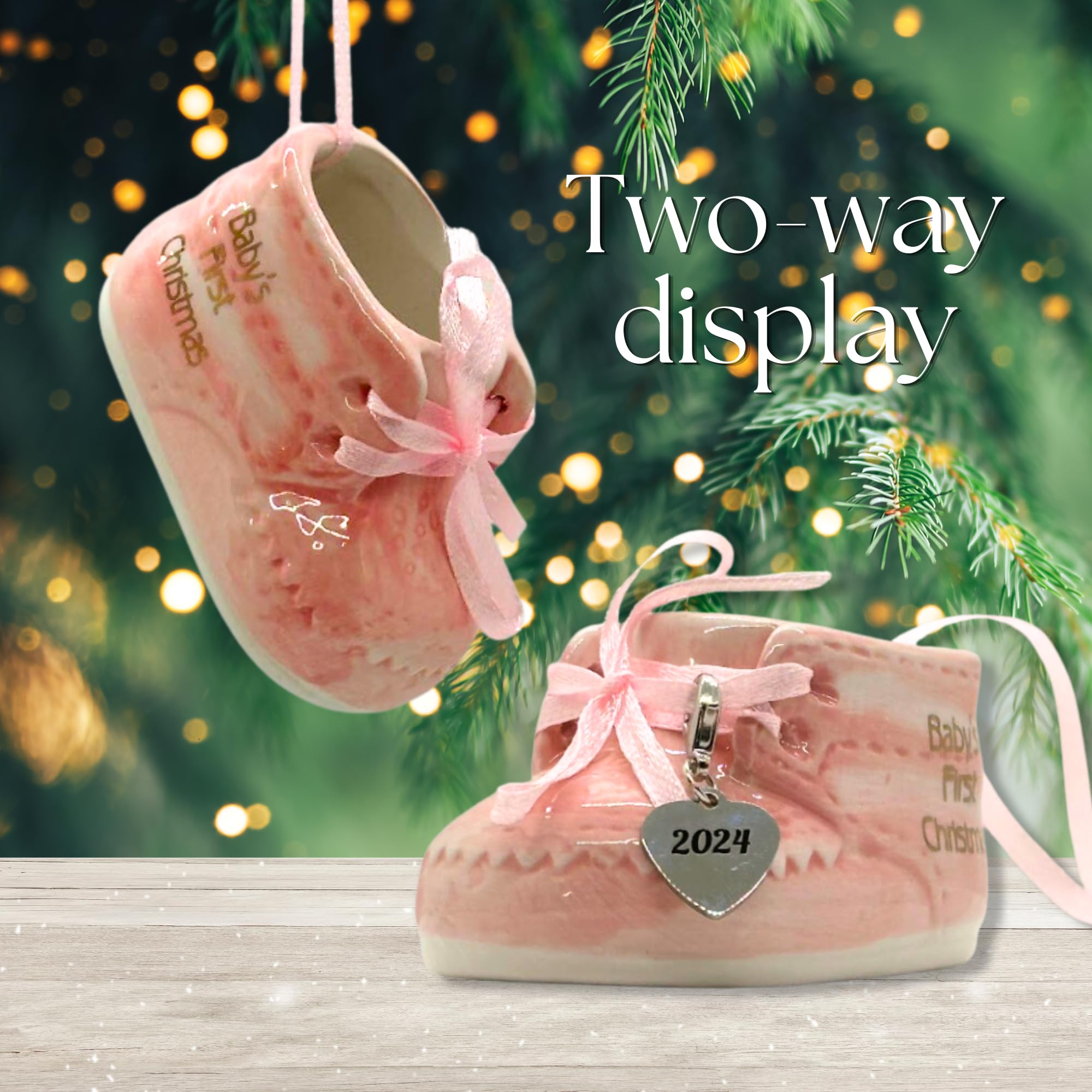 Foto 3 pulgar | Zapato Ganz Para Bebé Niña, Primera Navidad 2024, Rosa - Venta Internacional.