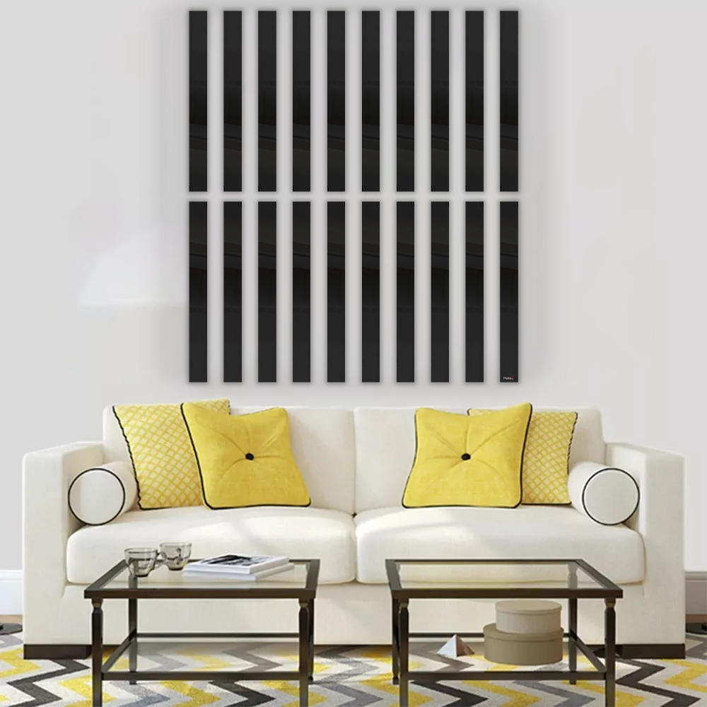 Foto 4 pulgar | Set De Líneas De Vinilo Decorativo Con Acabado De Espejo De 5 X 40 Cm Color Negro