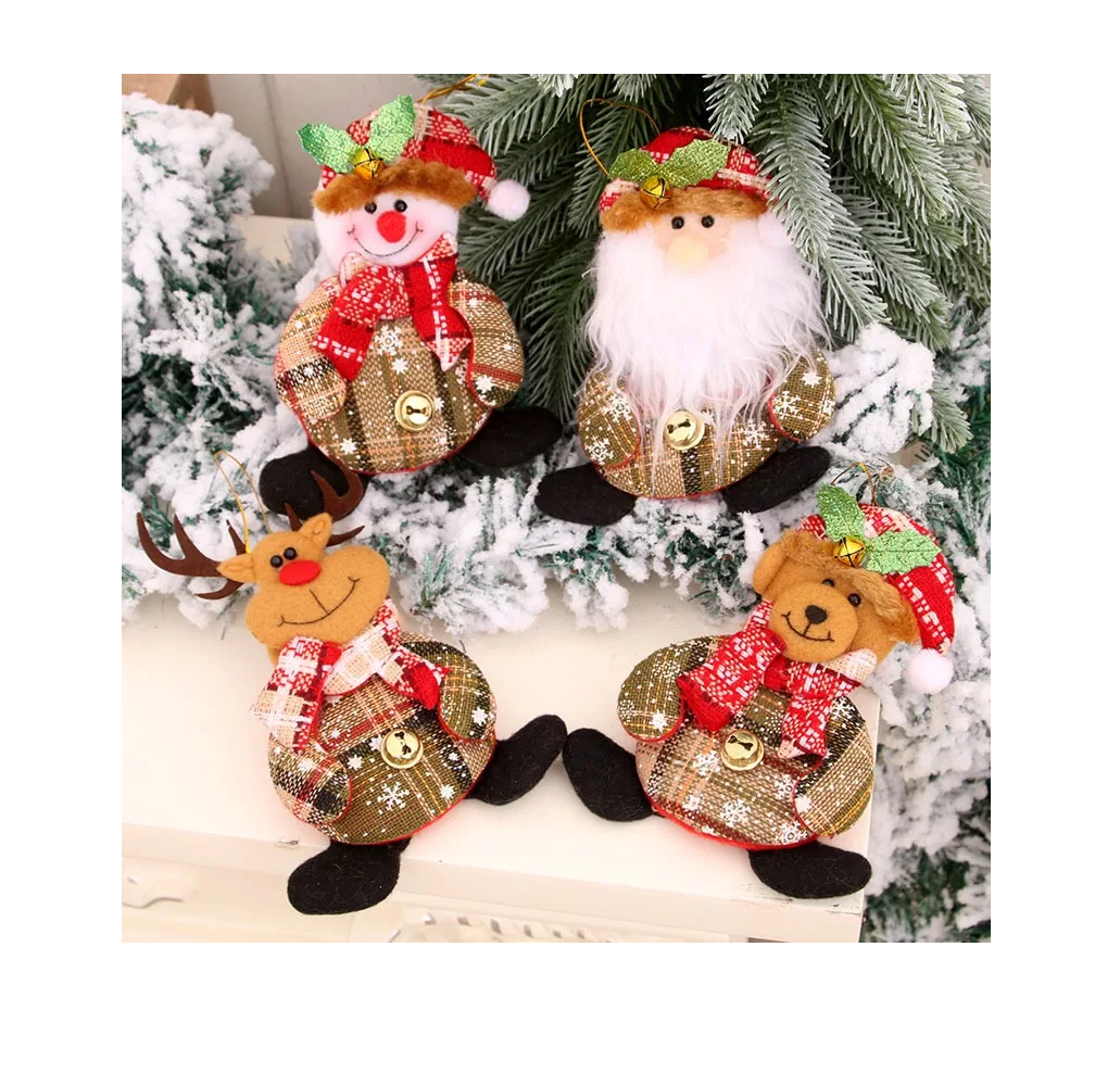 Foto 4 pulgar | Adornos Navideños Para Arbol Navidad Muñecos Colgantes 12 Pzs Colores