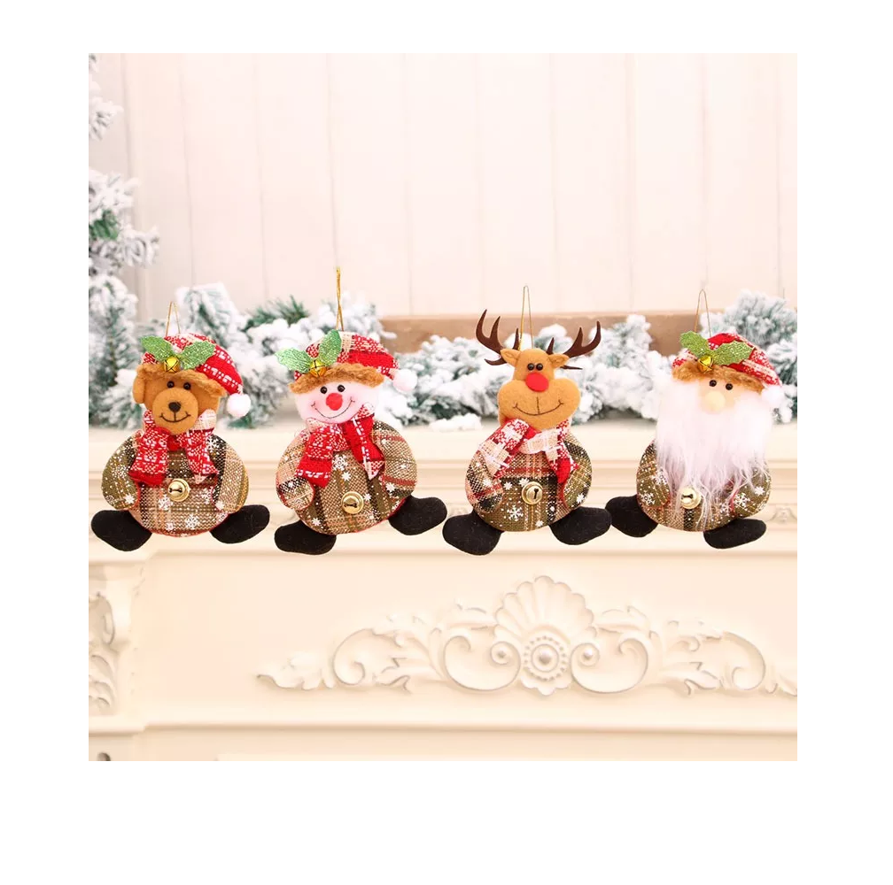 Foto 5 pulgar | Adornos Navideños Para Arbol Navidad Muñecos Colgantes 12 Pzs Colores