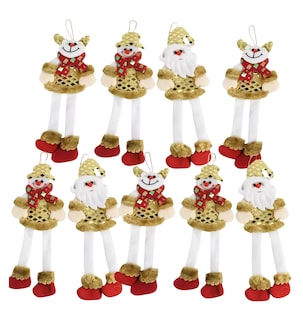 Foto 1 | Colgantes Navideños Adorno Oro Patas Largas Árbol Navidad 9 Pzs, Dorado Oscuro