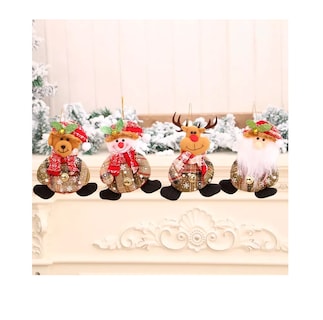 Foto 4 | Adornos Navideños Para Arbol Navidad Muñecos Colgantes 12 Pzs Colores