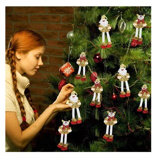 Foto 2 | Colgantes Navideños Adorno Oro Patas Largas Árbol Navidad 9 Pzs, Dorado Oscuro