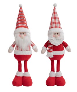 Foto 1 | Adorno Decorativo De Papá Noel Y Muñeco De Nieve, 2 Piezas Rojo