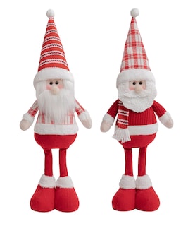 Foto 1 | Adorno Decorativo De Papá Noel Y Muñeco De Nieve, 2 Piezas Rojo