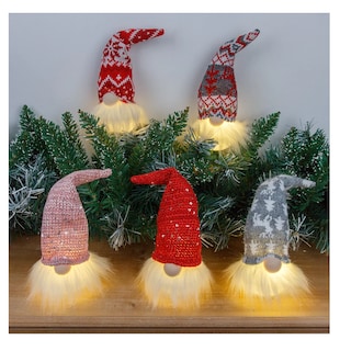 Foto 2 | Gnomos Navideños Con Luz Led Decoraciones Navideñas 5 Pcs Colores