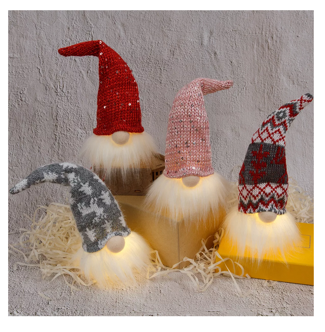 Foto 5 | Gnomos Navideños Con Luz Led Decoraciones Navideñas 5 Pcs Colores