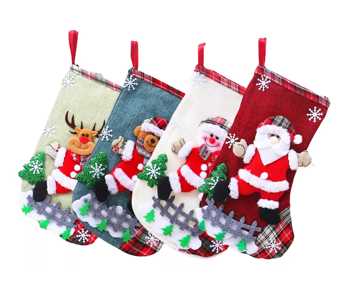 Foto 1 | 4pz Botas Navidad Para Colgar Para Decoración Arbol Navideña Colores