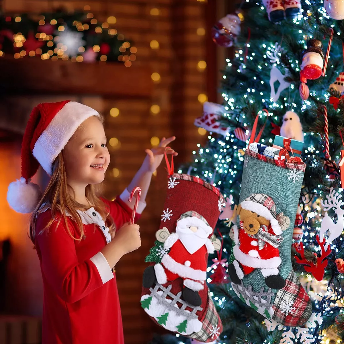 Foto 5 | 4pz Botas Navidad Para Colgar Para Decoración Arbol Navideña Colores